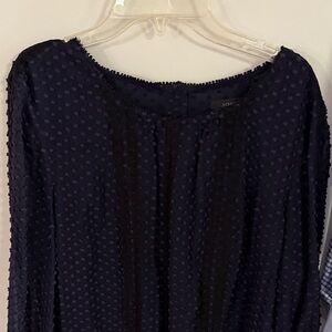 J. Crew Navy Textured Women's Top